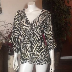 Betsey Johnson Zebra Blouse